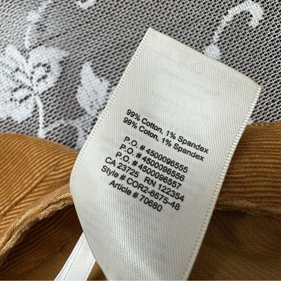 Aritzia Sunday Best Cassie Corduroy Flared Pant in Golden Amber Sz 0 - Picture 10 of 13